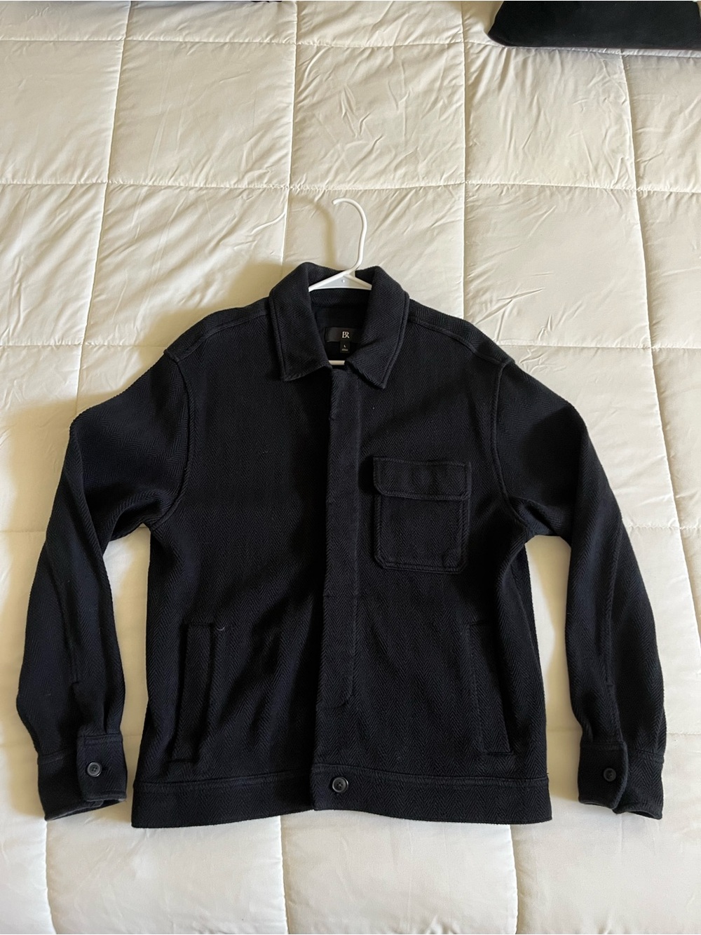 Banana Republic Black Lightweight Knit Shirt Jacket